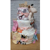 Tort z pieluszek – Prezent na Baby Shower, Chrzest, Narodziny – Personalizowany