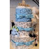 Tort z pieluszek – Prezent na Baby Shower, Chrzest, Narodziny – Personalizowany