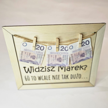 Personalizowana Ramka Prezentowa na Pieniądze – 25x20 cm