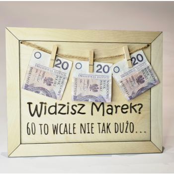 Personalizowana Ramka Prezentowa na Pieniądze – 25x20 cm